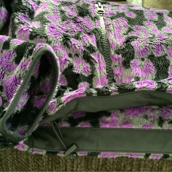 The North Face Osito Purple Leopard Print QTR Zip Gravity Jacket, W Size XS, NWT - Picture 8 of 14